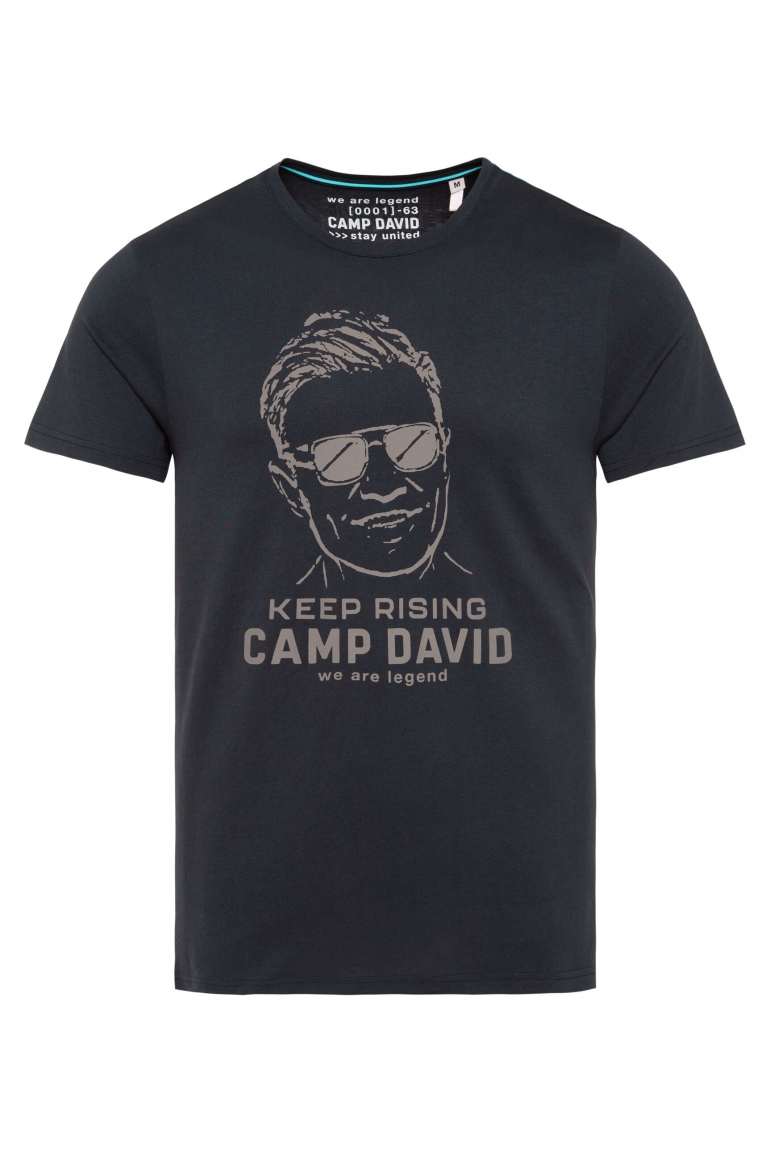 T-Shirt mit Mega Print blue navy