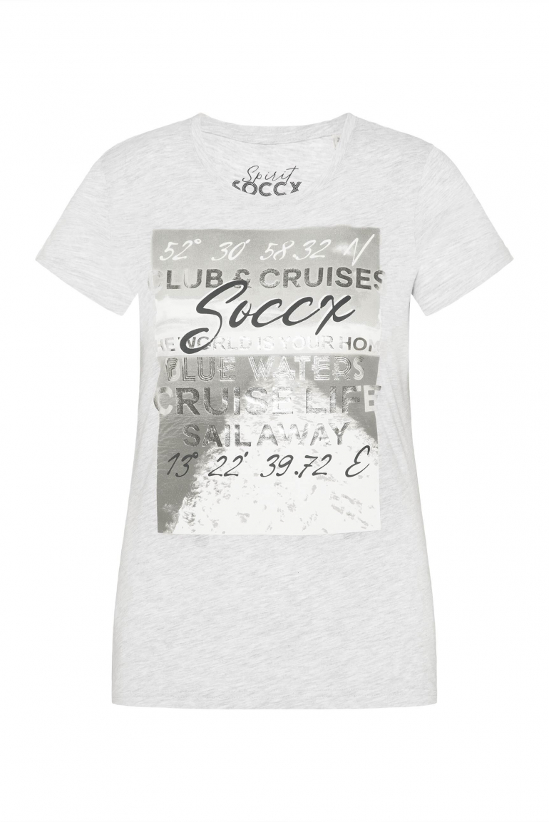 T-Shirt mit Photoprint grey melange