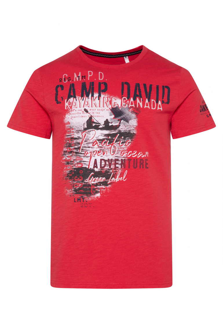 T-Shirt mit Photoprint red orange