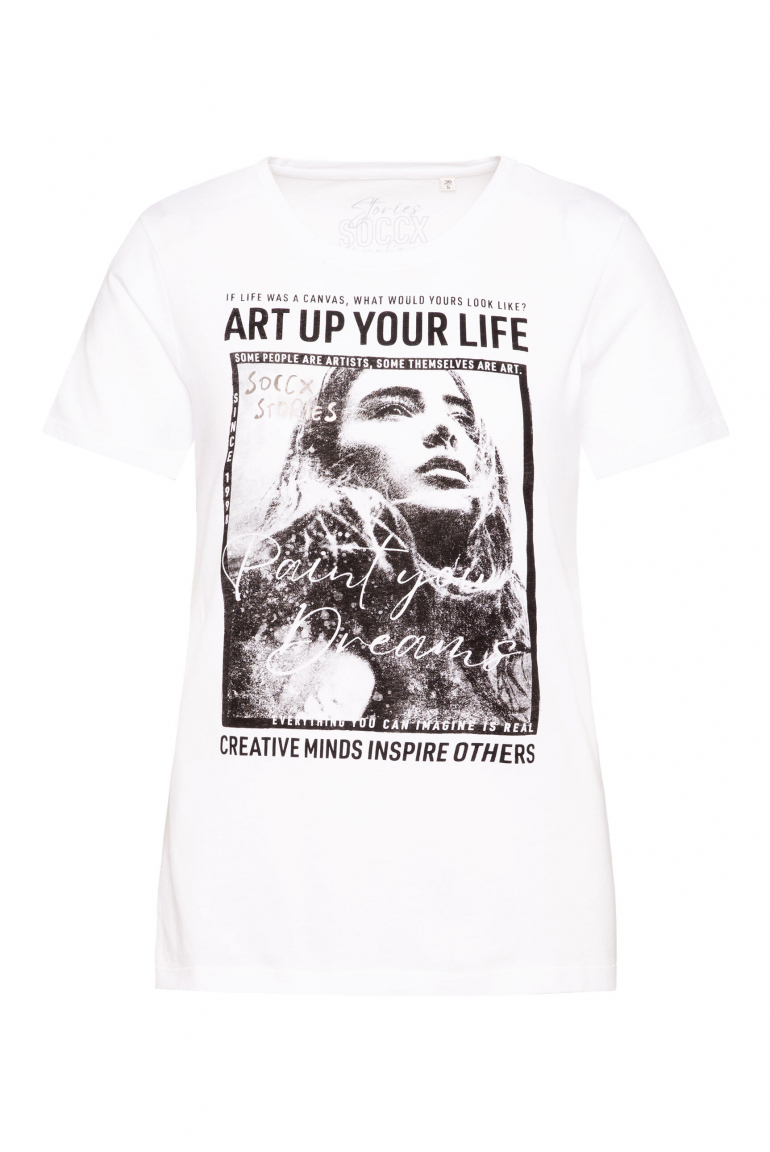T-Shirt mit Photoprint opticwhite