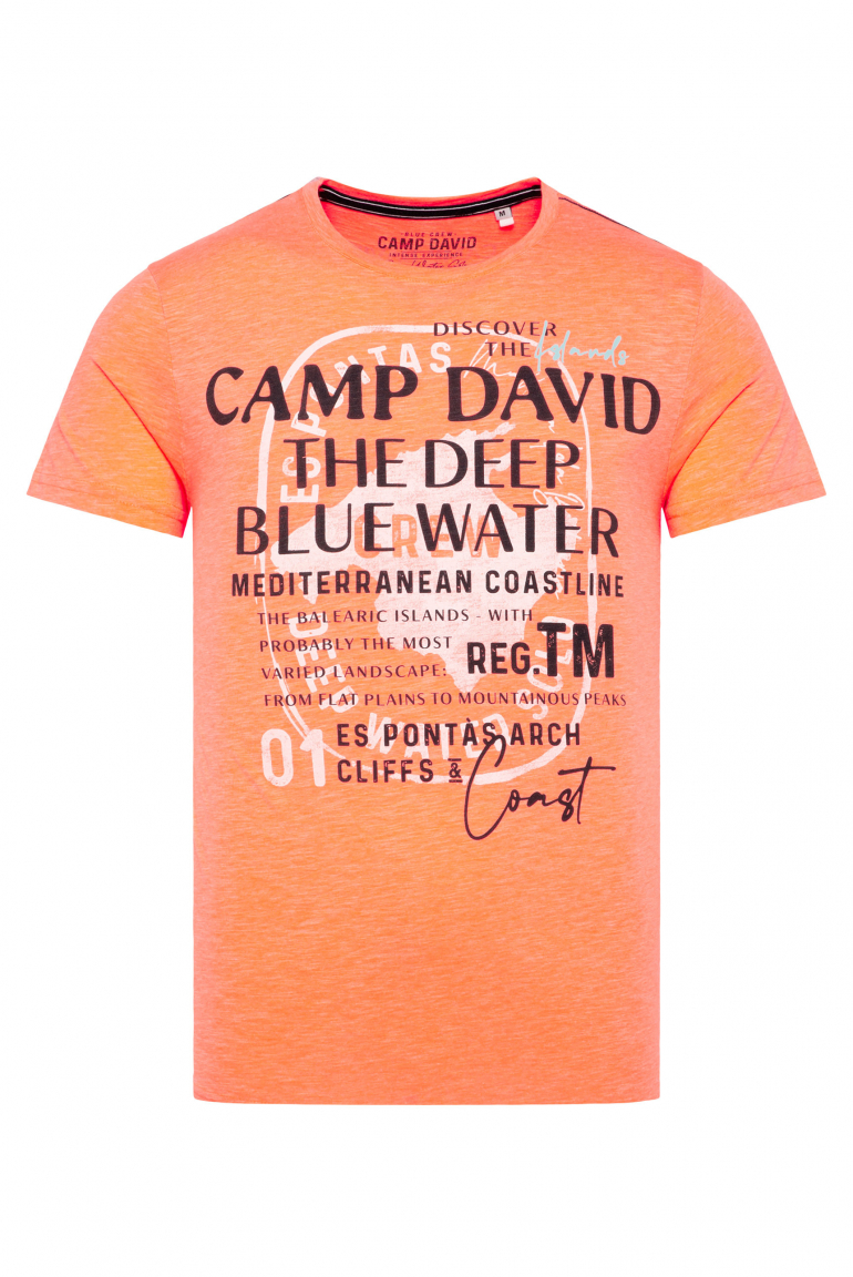 T-Shirt mit Print-Artworks speed orange