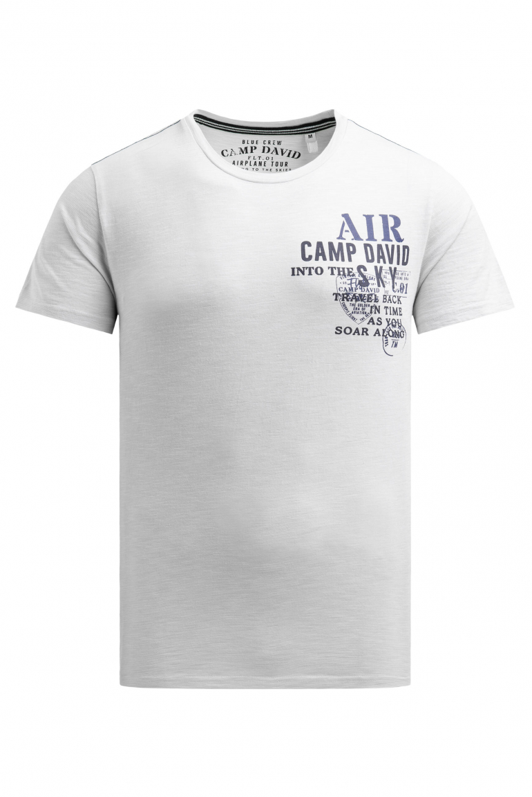 T-Shirt mit Streifen-Design und Rücken-Print