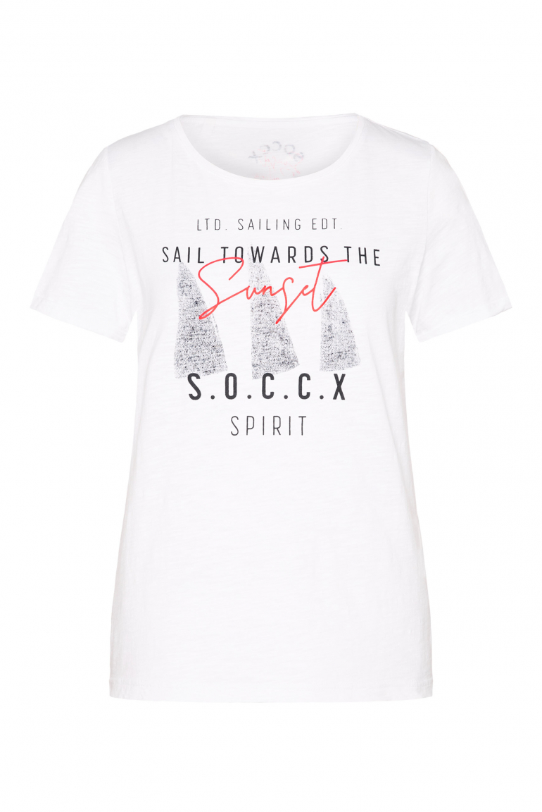 T-Shirt Relaxed Fit mit Artwork opticwhite