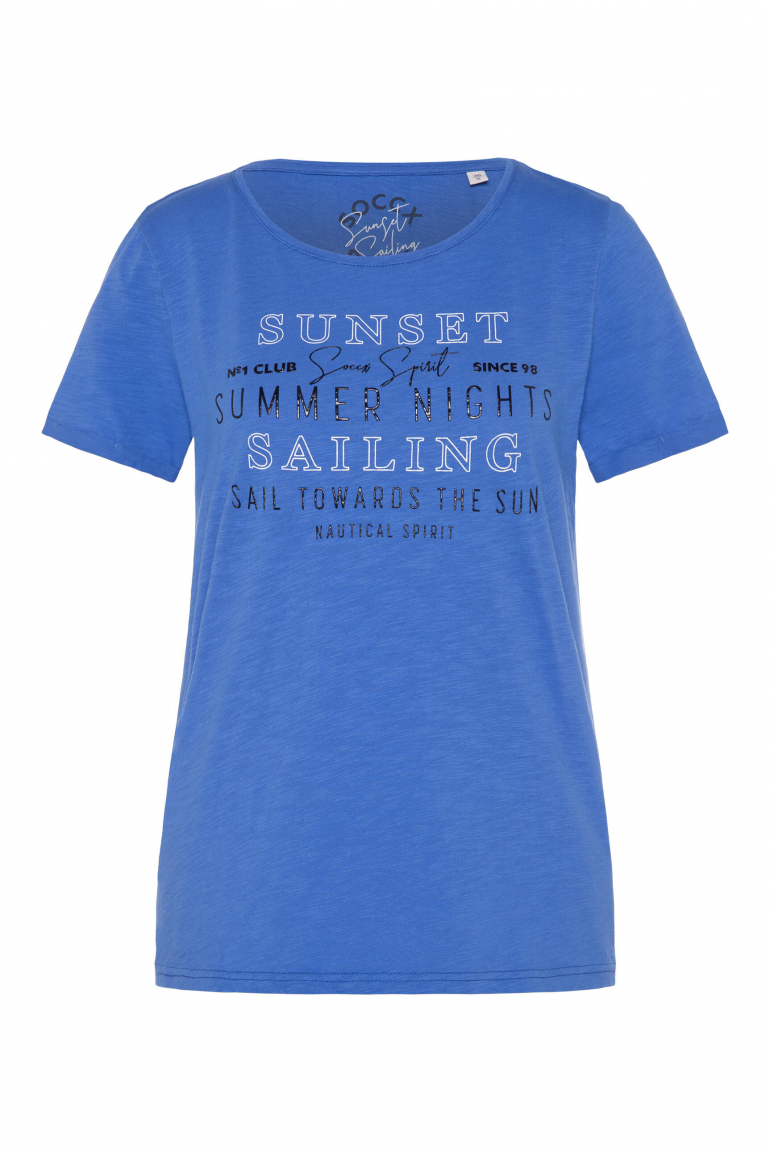 T-Shirt Relaxed Fit mit Artwork vividblue