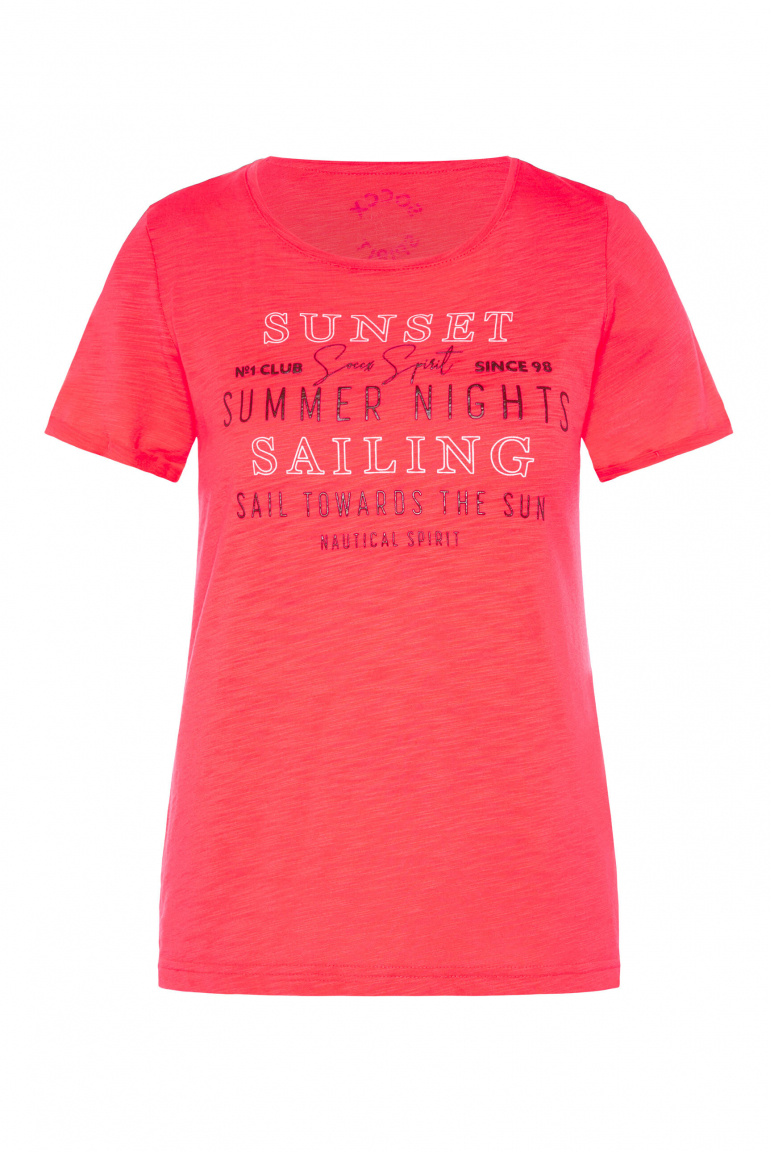 T-Shirt Relaxed Fit mit Artwork flashy red