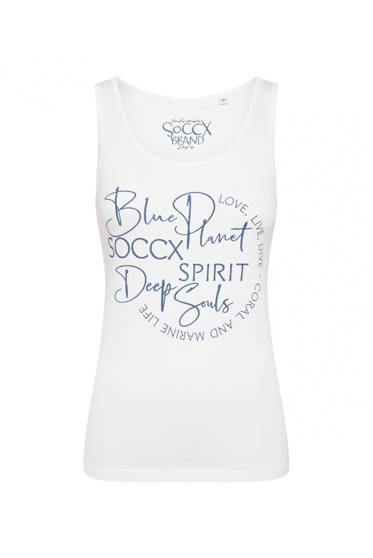 Top mit Label Print opticwhite