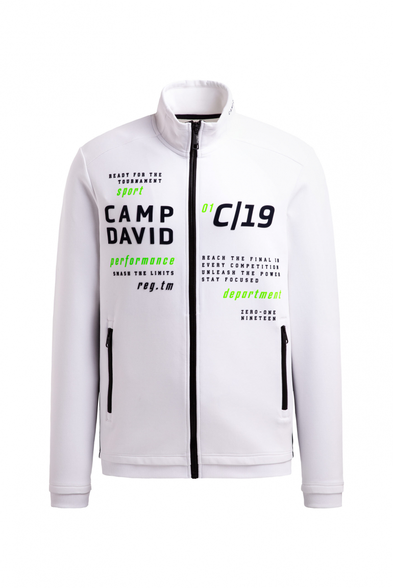Trainingsjacke aus Interlock mit Logo Artworks white