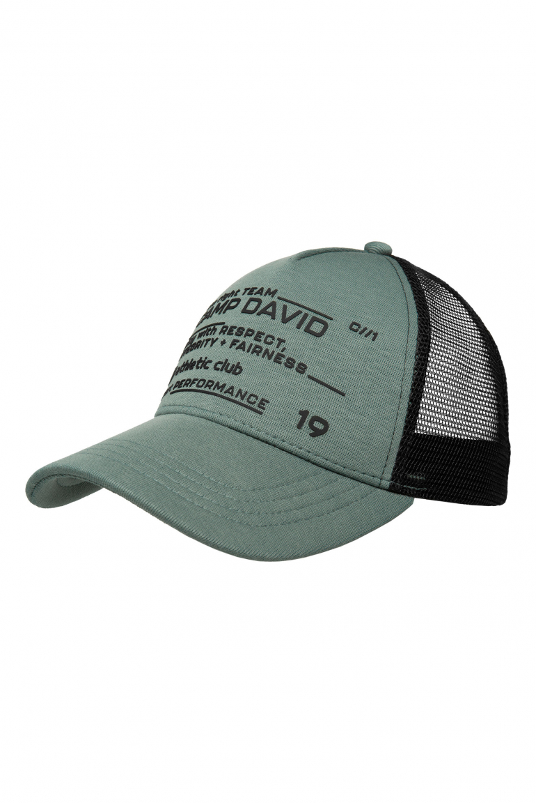 Trucker Cap mit Rubber Artwork dark sage