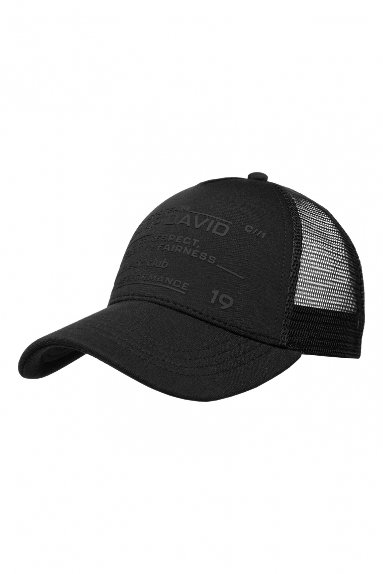 Trucker Cap mit Rubber Artwork black