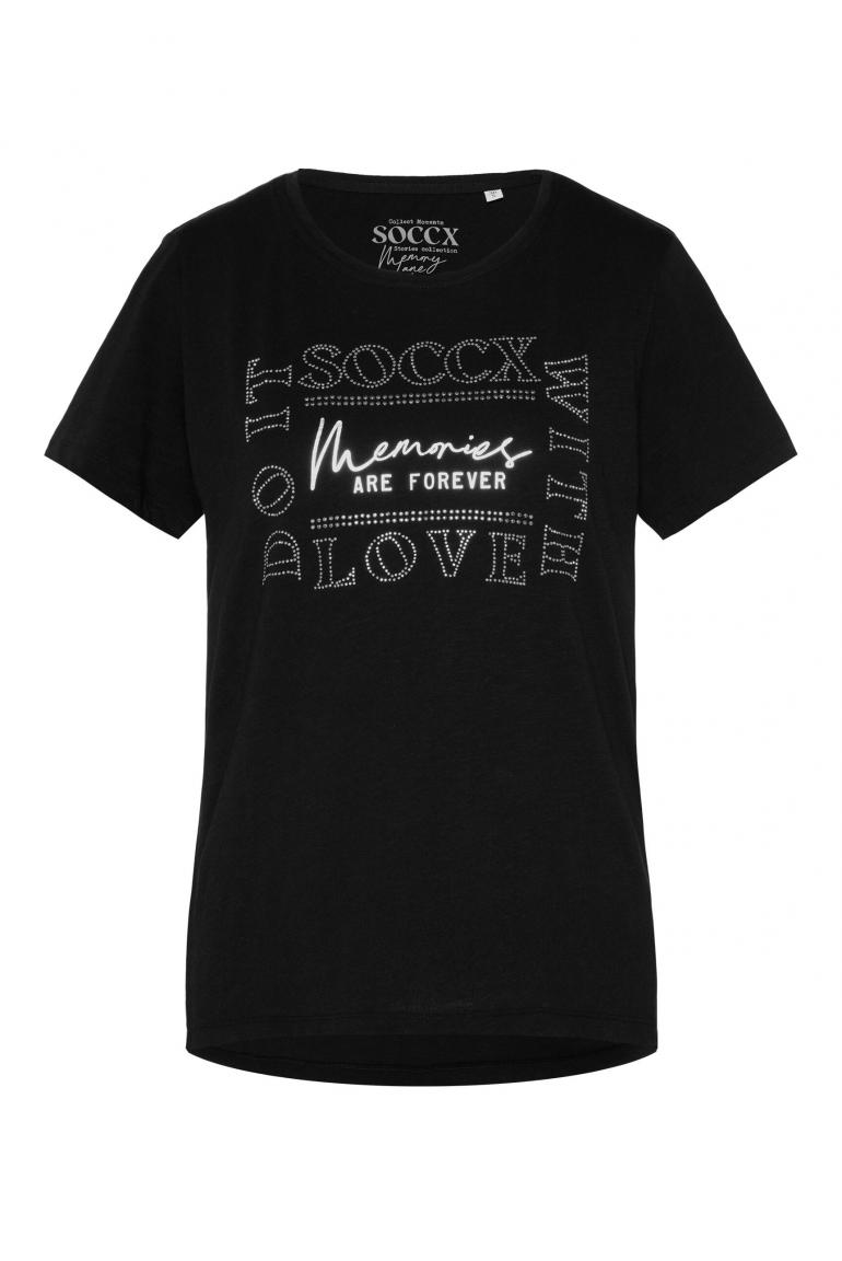 CAMP DAVID & SOCCX | T-Shirt mit Kunstdruck black