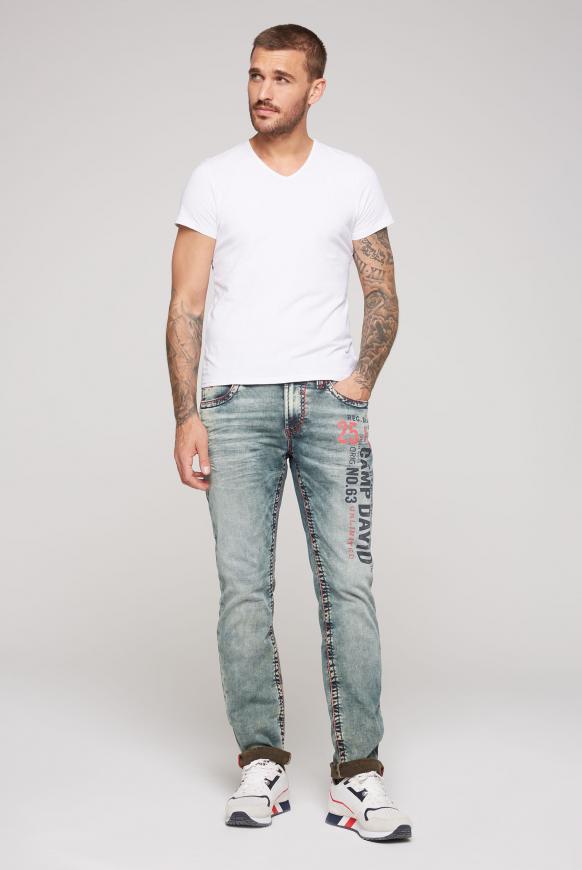Jeans NI:CO mit Label Prints