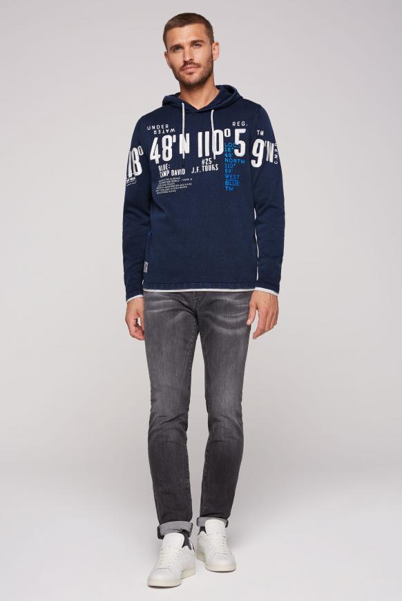 Kapuzenpullover mit Saum-Layering