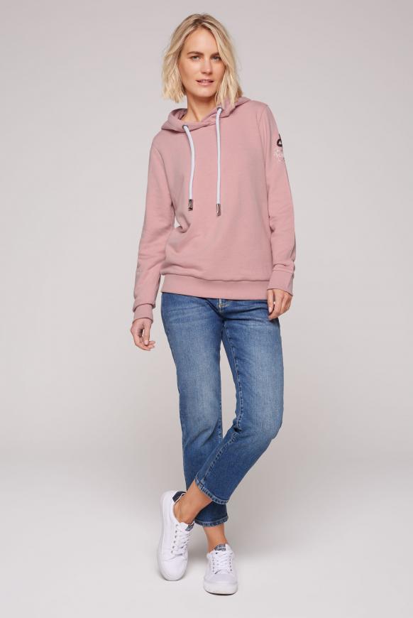 Kapuzensweatshirt mit Ärmel-Artwork