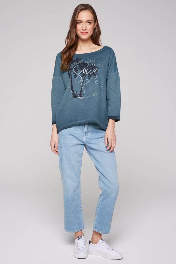 Sweatshirt mit 3/4-Arm und Artwork
