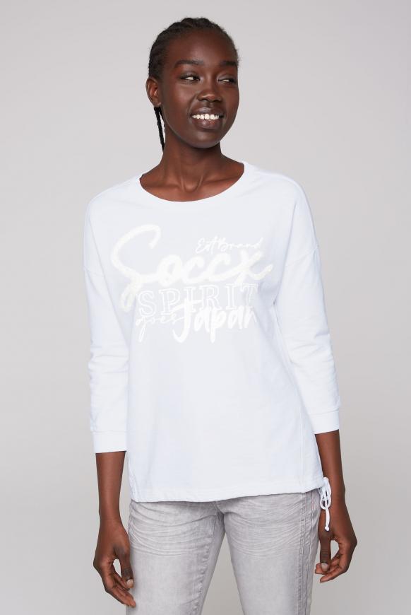 Sweatshirt mit 3/4-Arm und Pailletten-Logo