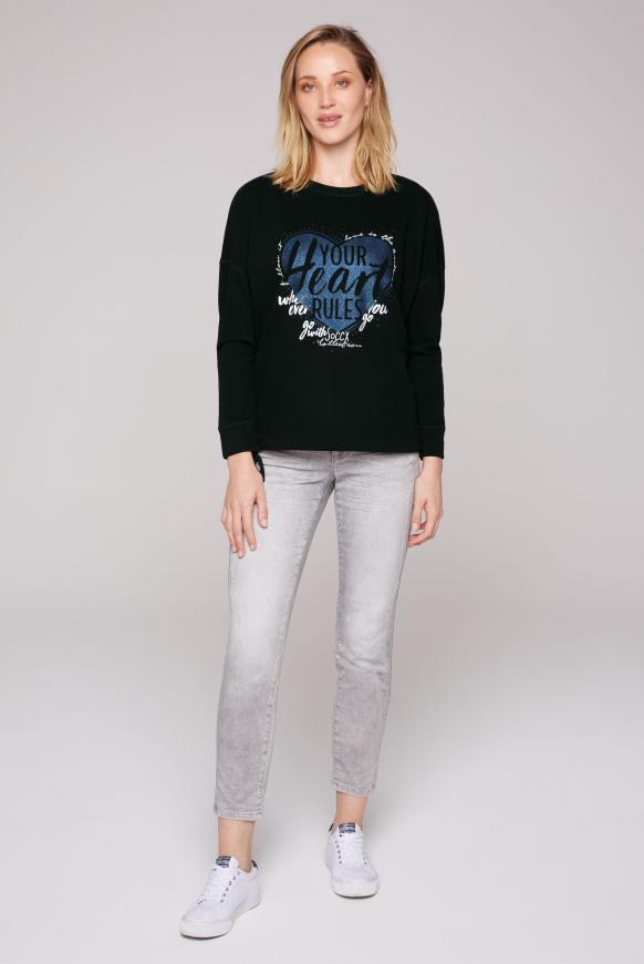 Sweatshirt mit Bindebandsaum