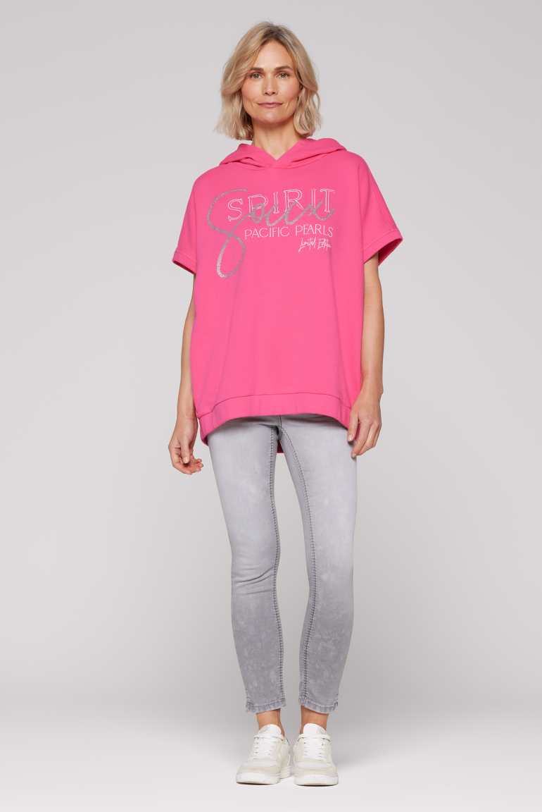 Ärmelloser Oversized Hoodie mit Artwork