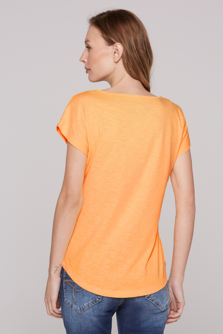 Ärmelloses Shirt mit V-Ausschnitt und Logo Artwork