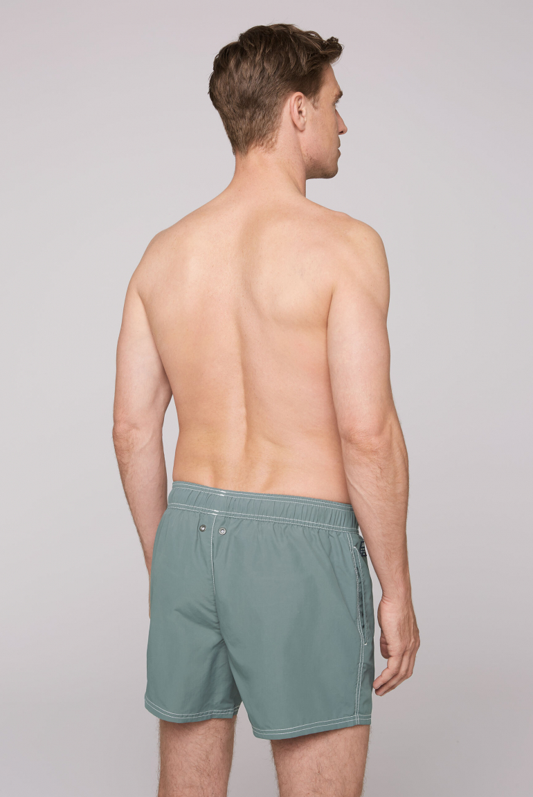 Badeshorts mit Logo Print