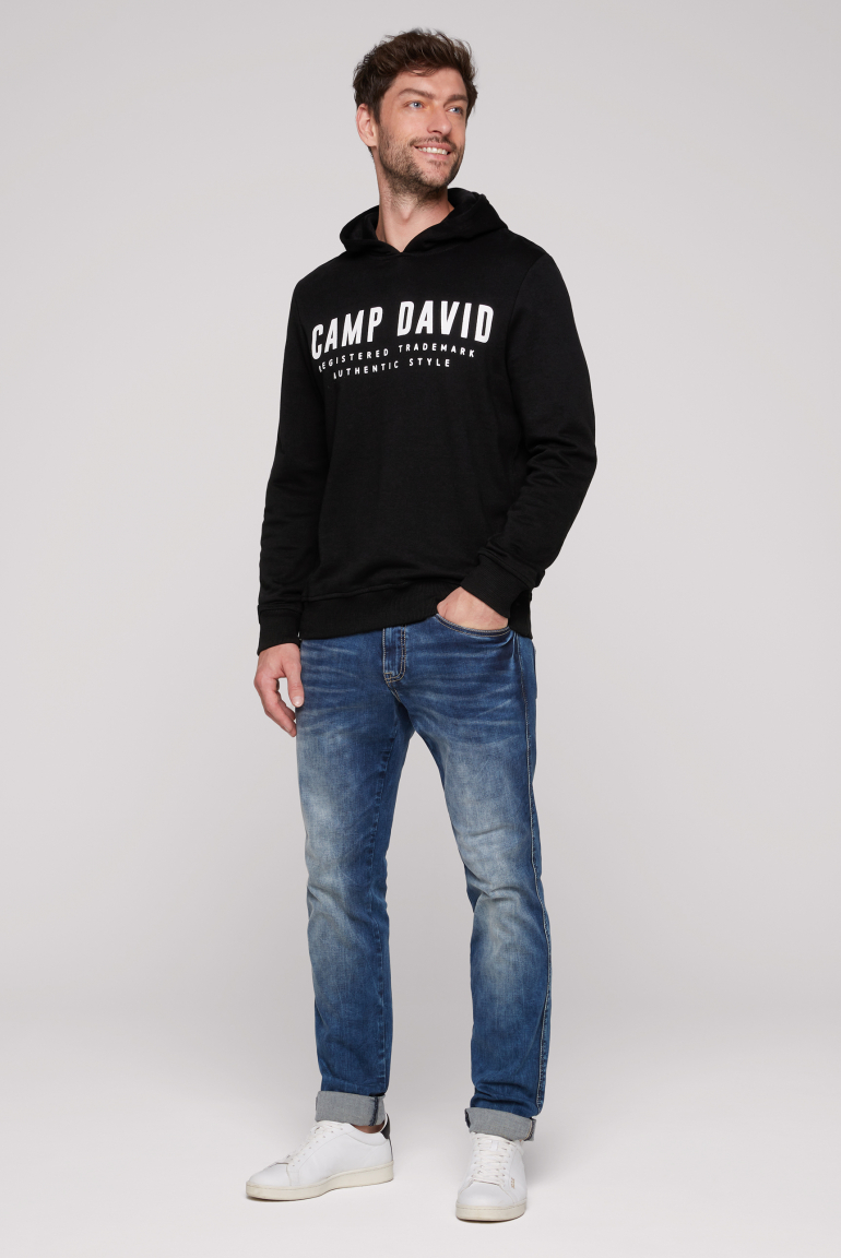 Basic Hoodie mit Logo Print