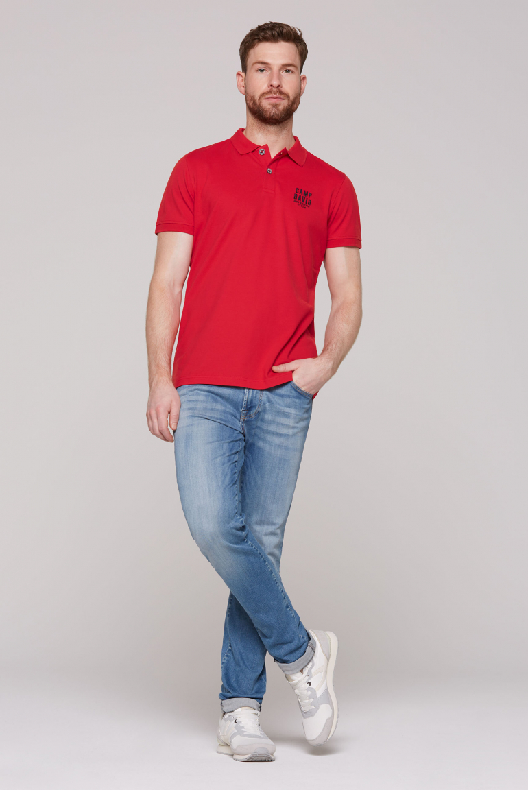 Basic Pikee-Polo mit Logo-Stickerei