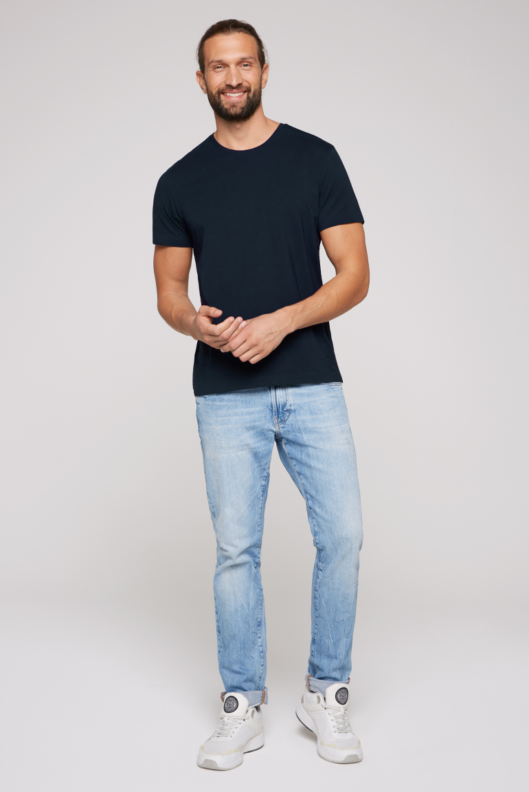 Basic T-Shirt mit Rundhalsausschnitt, Doppelpack