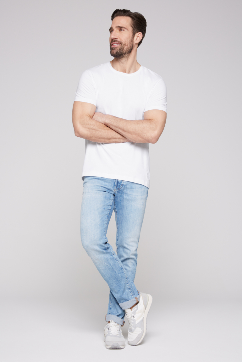 Basic T-Shirt mit Rundhalsausschnitt, Doppelpack