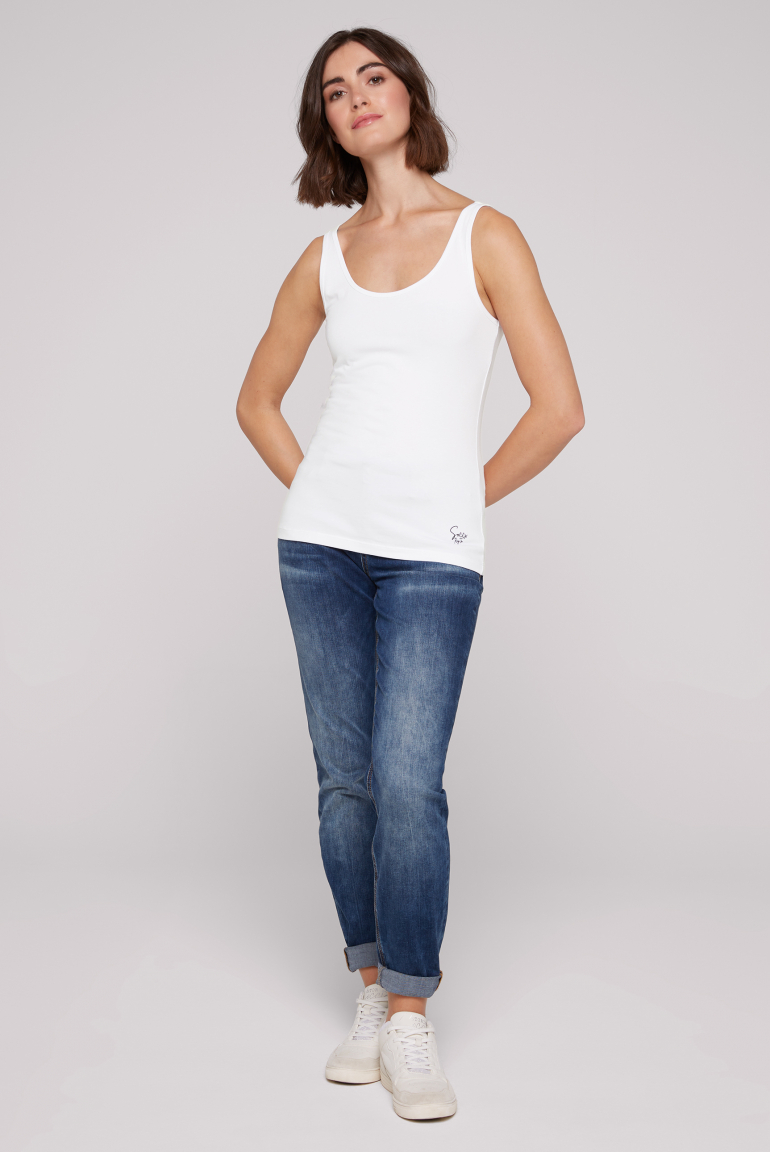 Basic Top mit Mini Logo Print