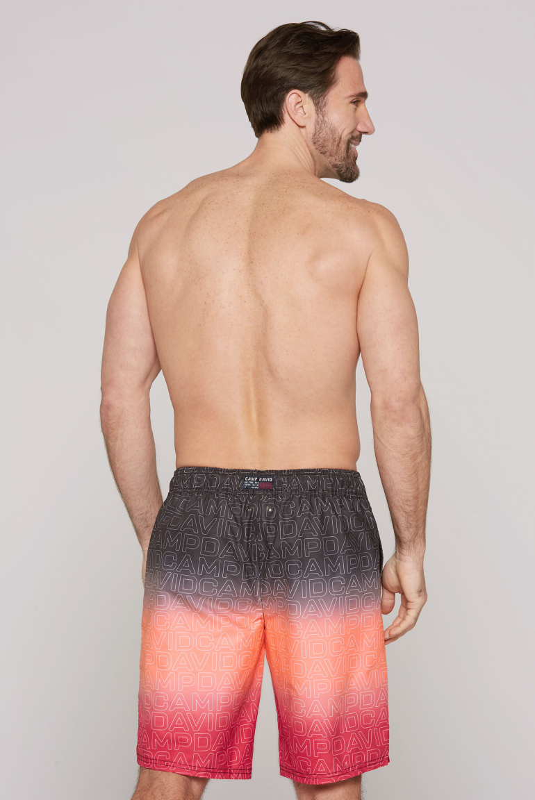 Beachbermuda mit Farbverlauf und All Over Print
