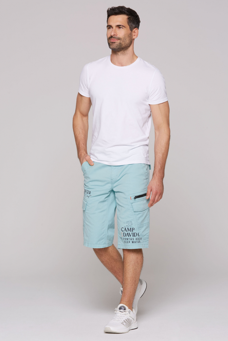 Cargo Shorts mit Label Prints