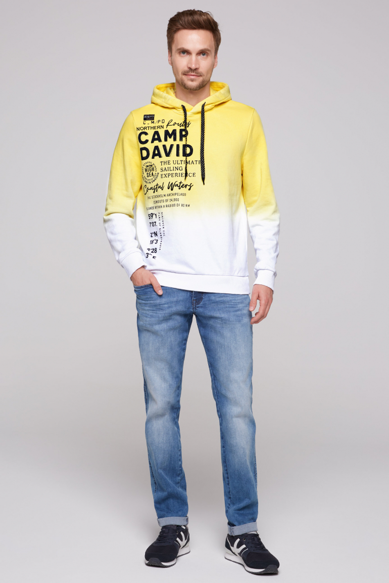 Hoodie Dip Dye mit Artworks