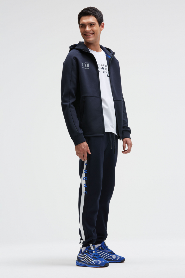 Kapuzenjacke aus Interlock mit Reflective Prints