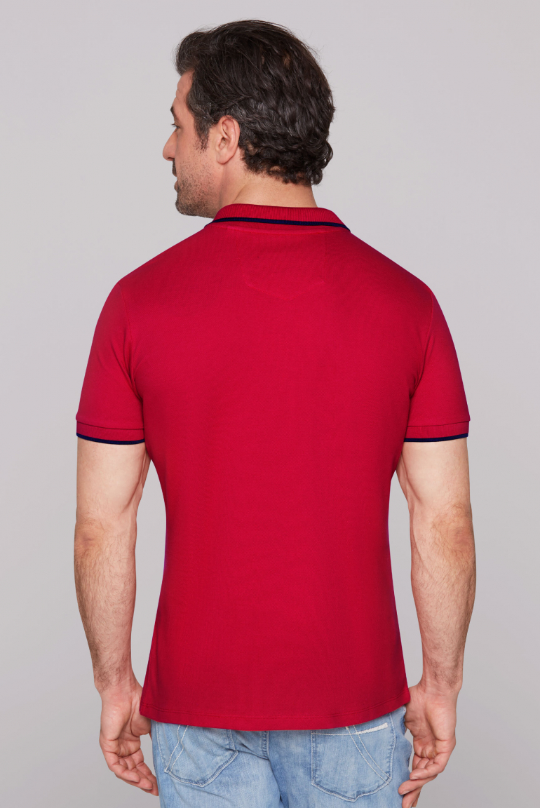 Kurzarmpolo aus Pikee mit Logo Artwork