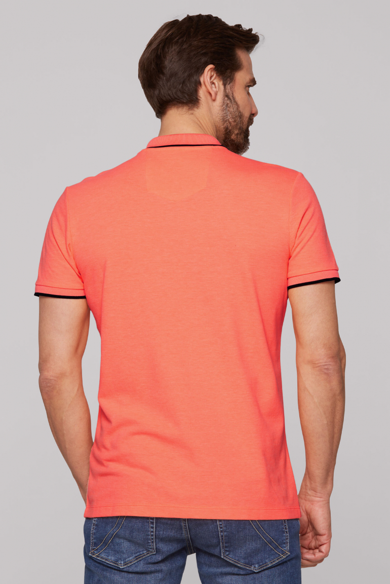 Kurzarmpolo aus Pikee mit Logo Artwork