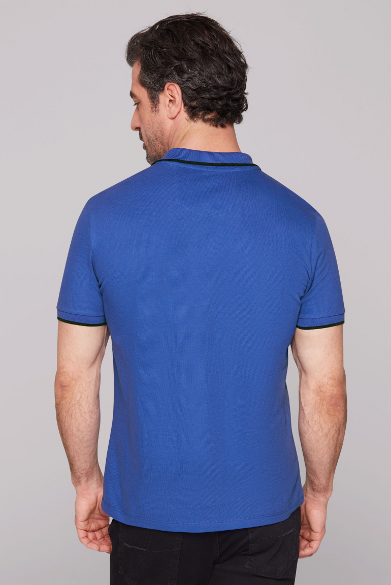 Kurzarmpolo aus Pikee mit Logo Artwork