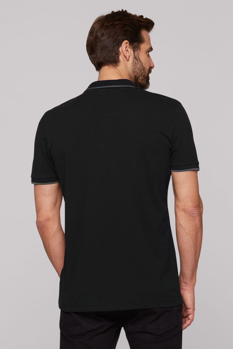 Kurzarmpolo aus Pikee mit Logo Artwork