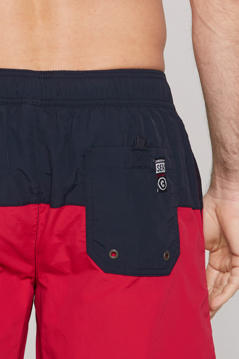 Lange Beachshorts mit Colour-Blocking