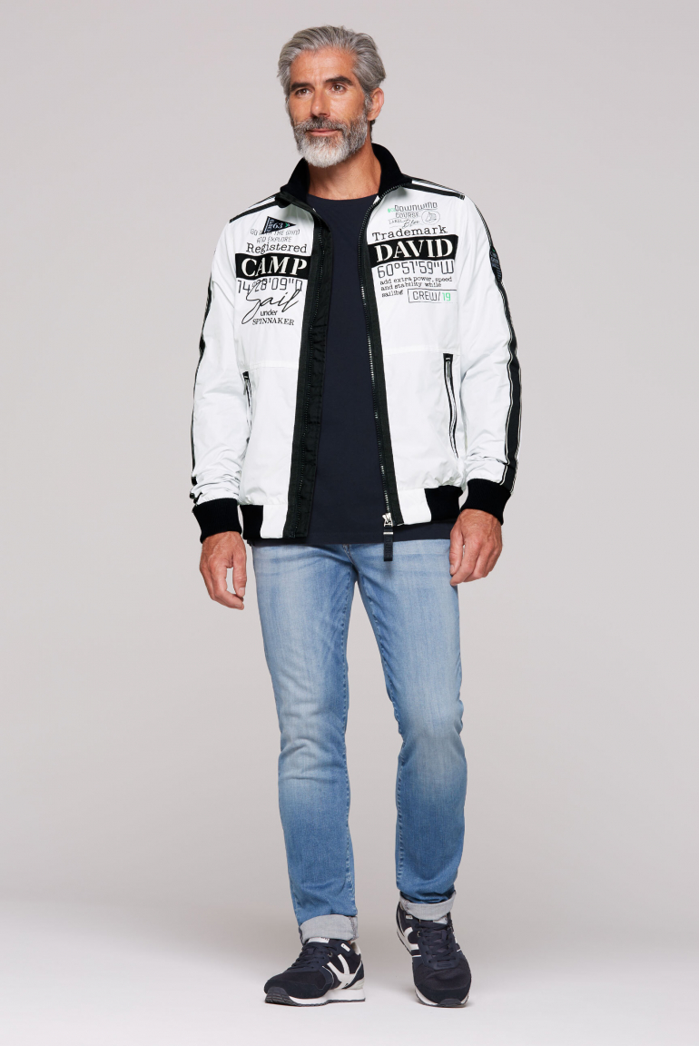 Leichter Blouson mit Tapes und Artworks