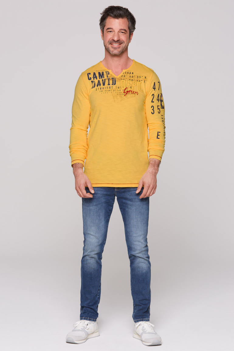 Longsleeve im Used Look mit Artworks