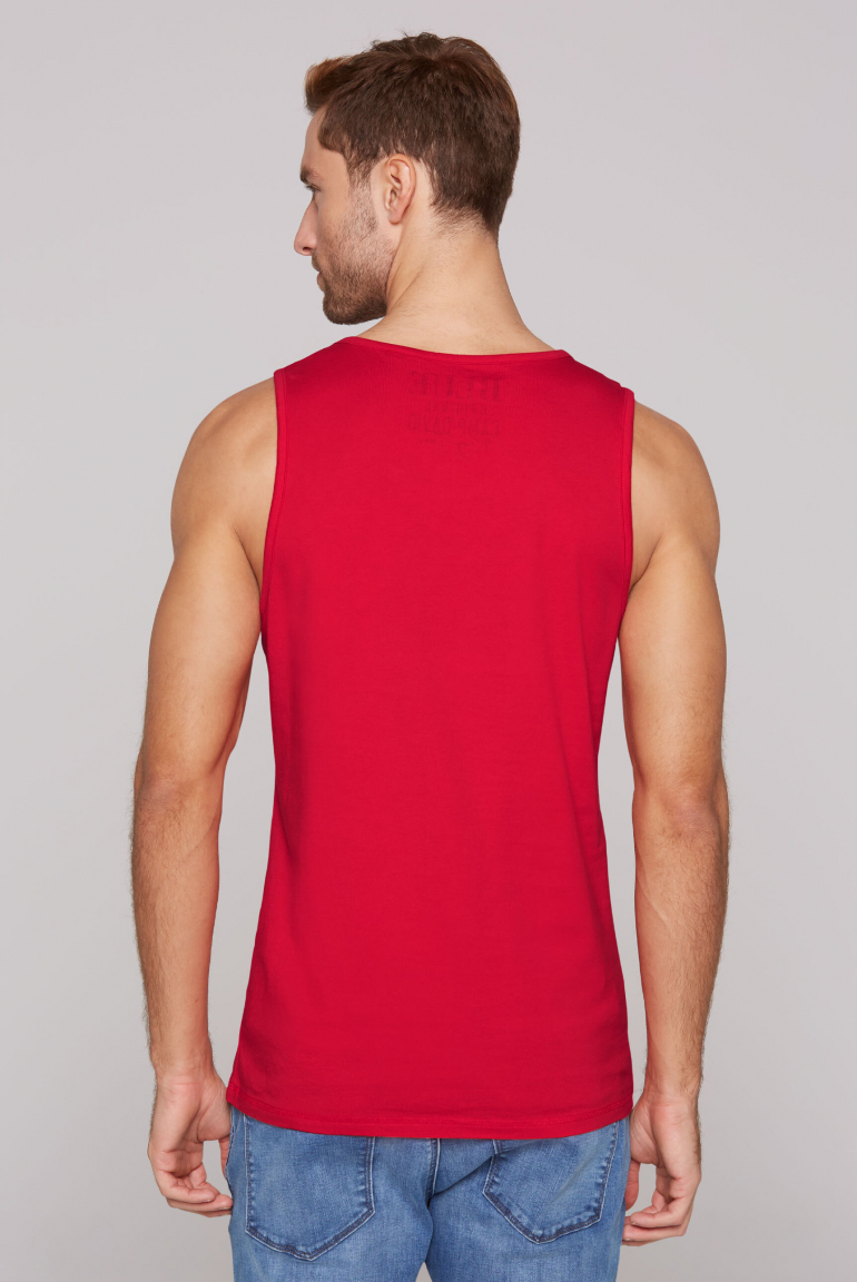 Muskelshirt mit Label Print