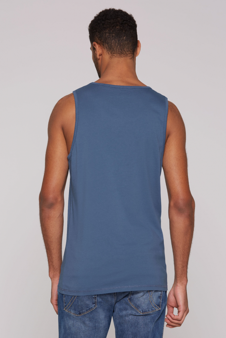 Muskelshirt mit Label Print