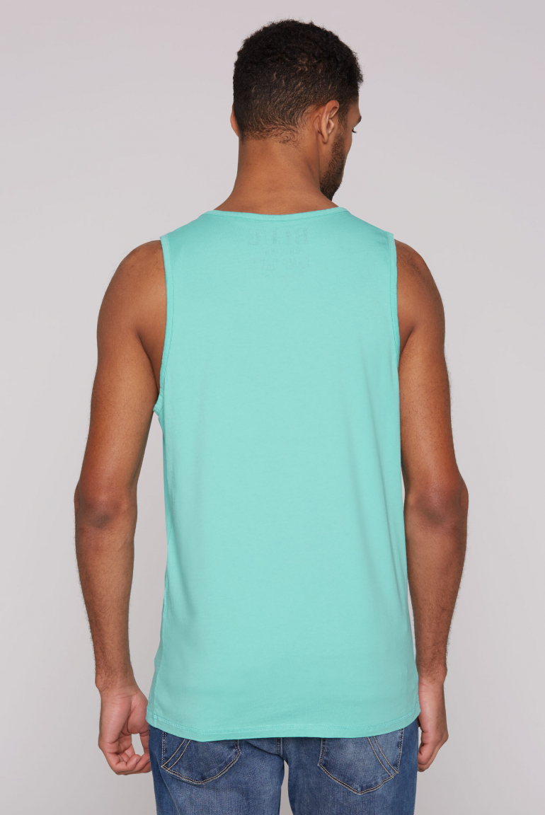 Muskelshirt mit Label Print