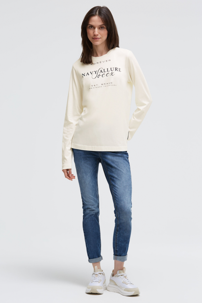 Oversized Longsleeve mit Label Print