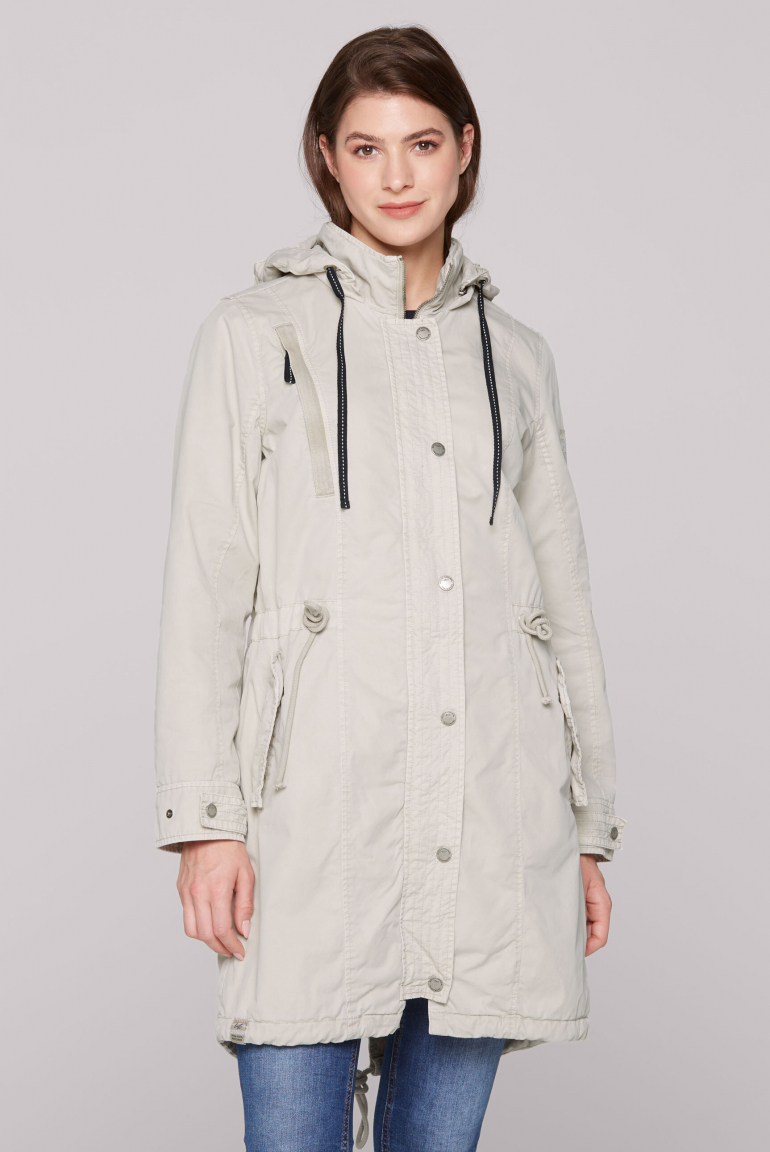 Parka mit Kapuze und Rücken-Artwork