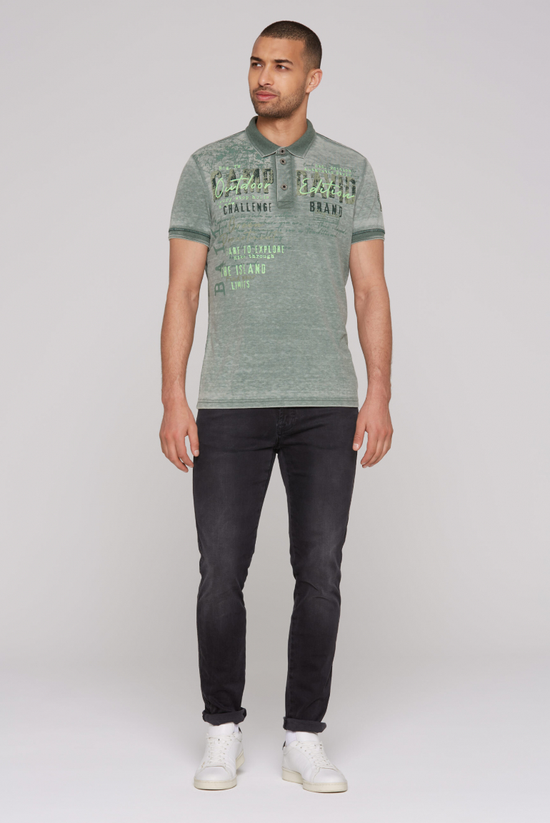 Polo im Used Look mit Logo Artworks