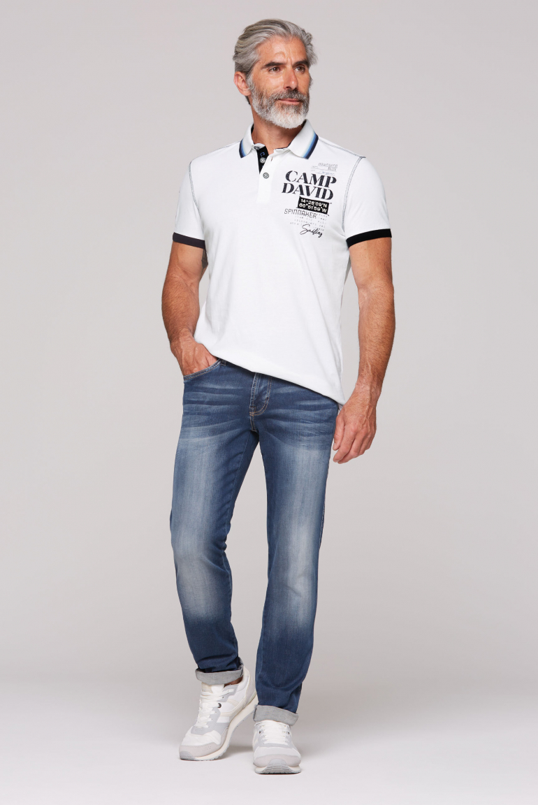 Poloshirt mit Logo-Applikationen
