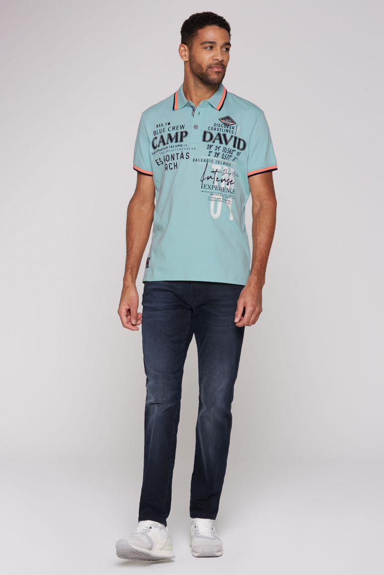 Poloshirt mit Trikotkragen und Logo Artworks