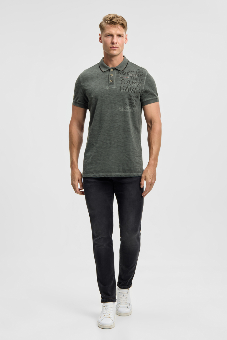 Poloshirt mit Vintage Prints