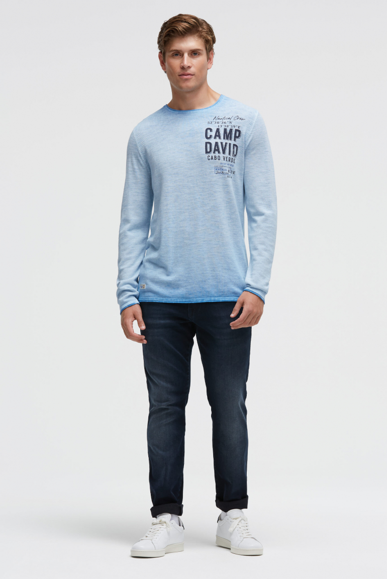 Pullover Inside Oil Dyed mit Logo Print