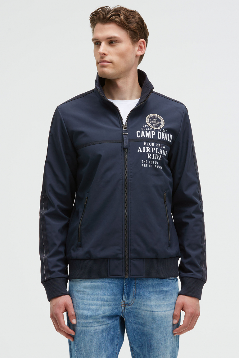 Softshell-Blouson mit Tapes und Artworks